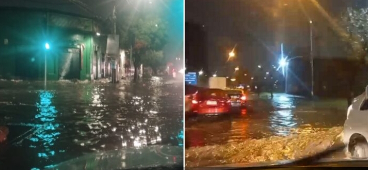 Cortes de luz, pasos bajo nivel inundados y calles anegadas dejan intensas lluvias en la capital