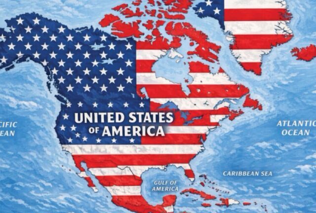 Trump publica polémico mapa donde la bandera de Estados Unidos cubre a México, Canadá y el Caribe